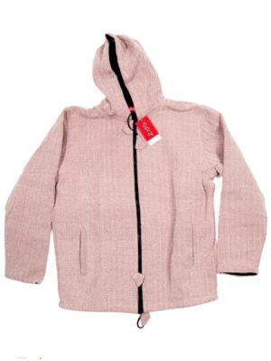 Chaqueta algodón polar capucha hombre lisa