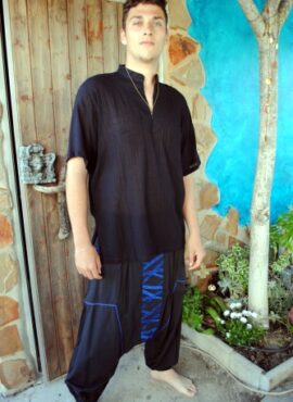 Pantalón afgano bordado hombre