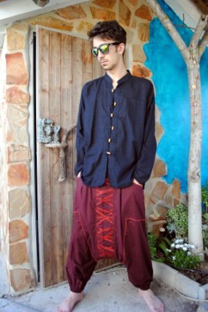 Pantalón afgano bordado hombre