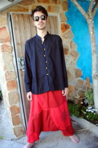 Pantalón saharawi estampado liso