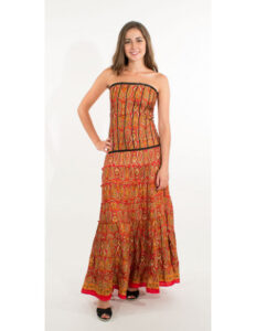 Vestido sari palabra de honor